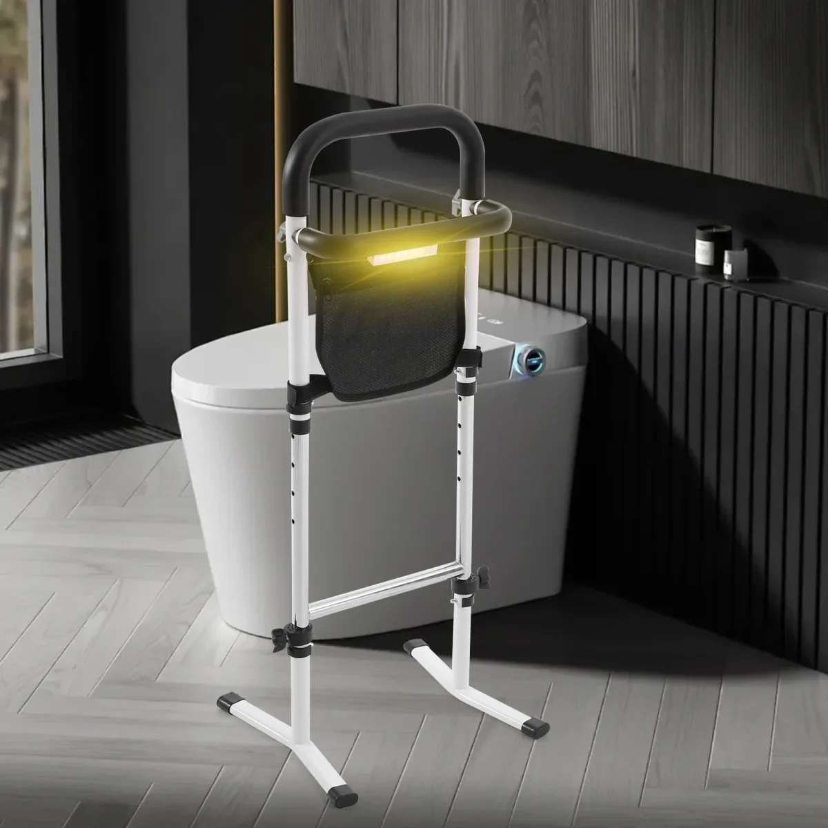 Aide pour se lever en acier au carbone avec lumière