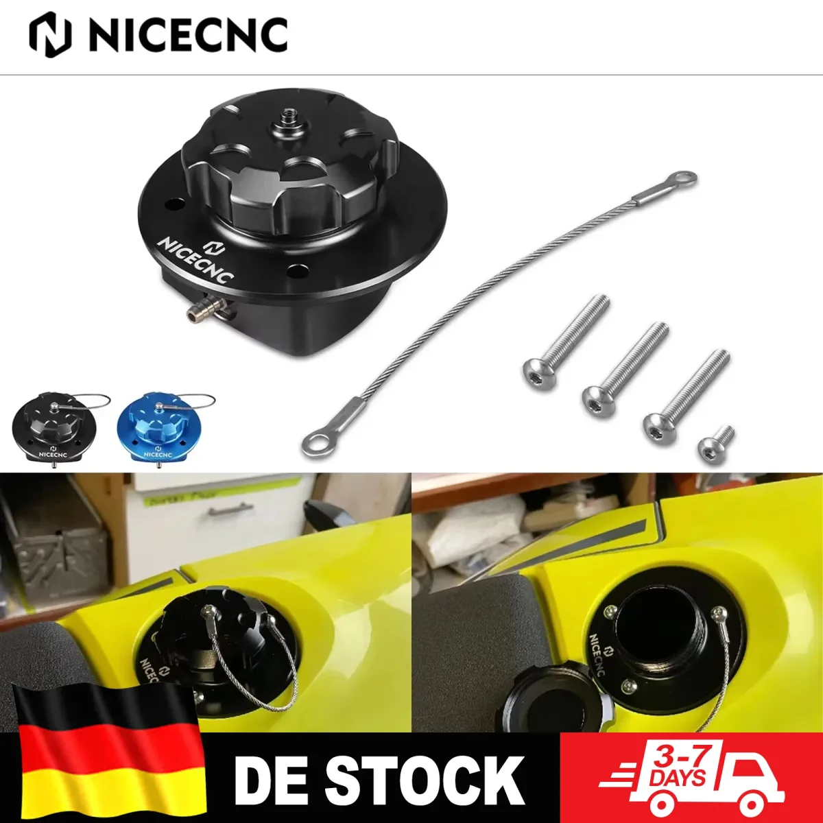 Bouchon de réservoir en aluminium anodisé