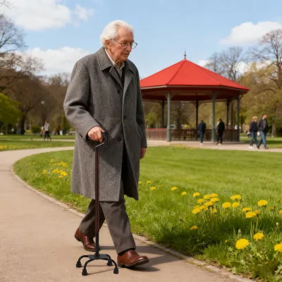 Canne de marche à quatre pieds en aluminium – image 2