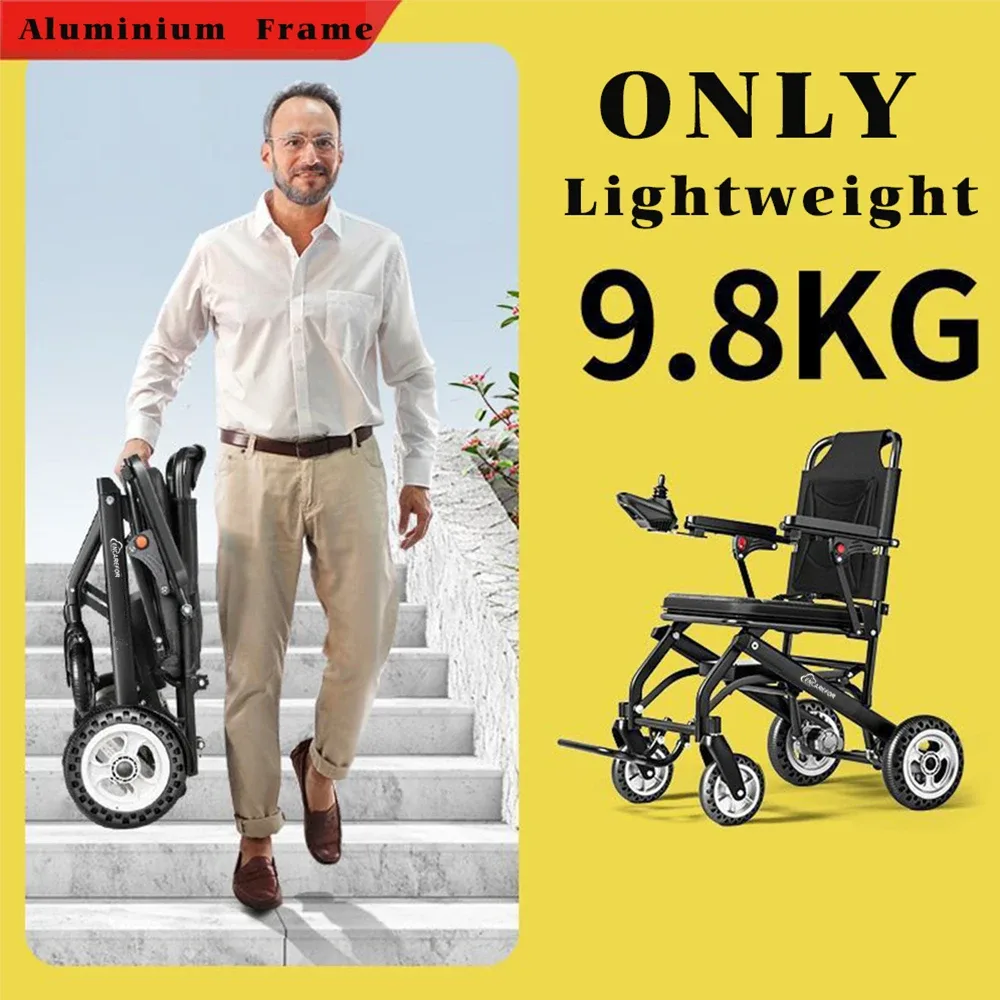 Chaise roulante électrique ultralégère en aluminium