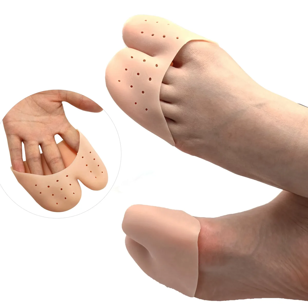 Coussinets d'avant-pied en gel de silicone blanc