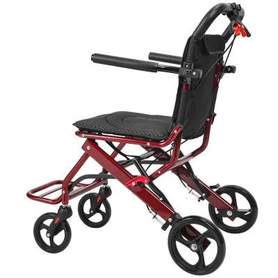 Fauteuil roulant pliable en alliage d'aluminium – image 2