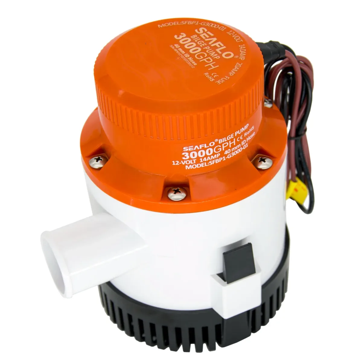 Pompe de cale submersible 12 V, débit 3000 GPH