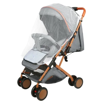 Poussette bébé pliable 4 roues avec moustiquaire – image 2