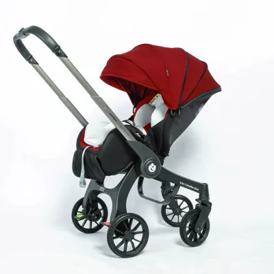 Poussette pliable bébé, paysage haut, quatre roues