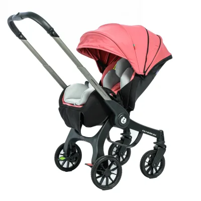Poussette pliable bébé, paysage haut, quatre roues – image 2