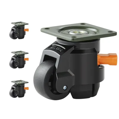 Roulettes de nivellement pivotantes en nylon, lot de 4