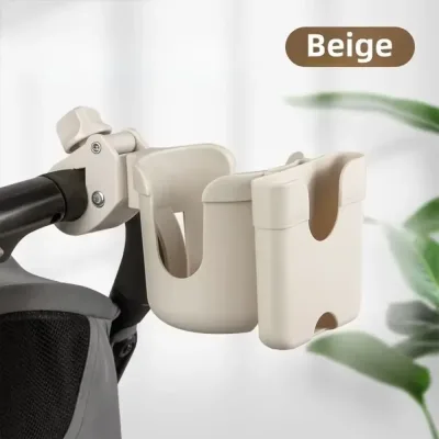 Support de biberon et de téléphone noir pour poussette – image 2