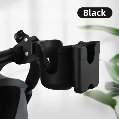 Support de biberon et de téléphone noir pour poussette – image 3
