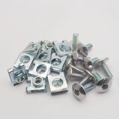 Vis de fixation avec clips en U et écrous, lot de 10 – image 2